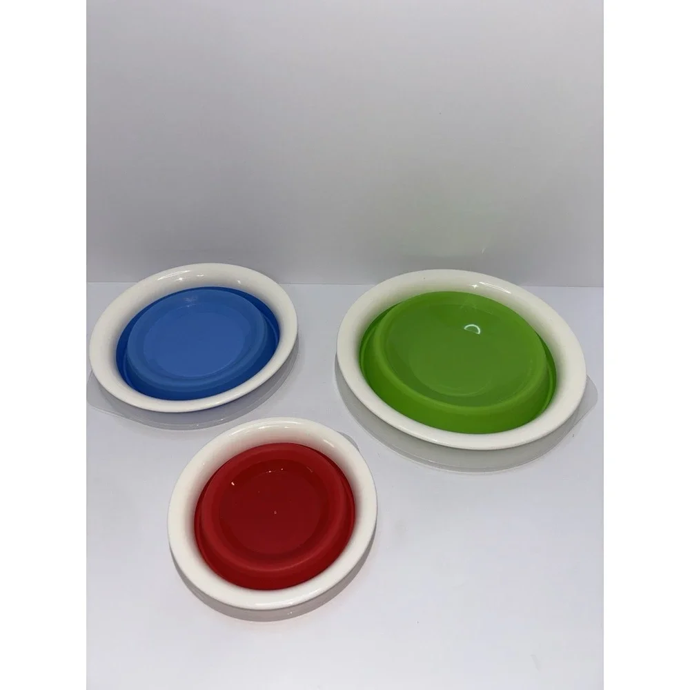Progressive Prepworks Thinstore Collapsible Prep Storage Bowls w/ Lids Set of 3